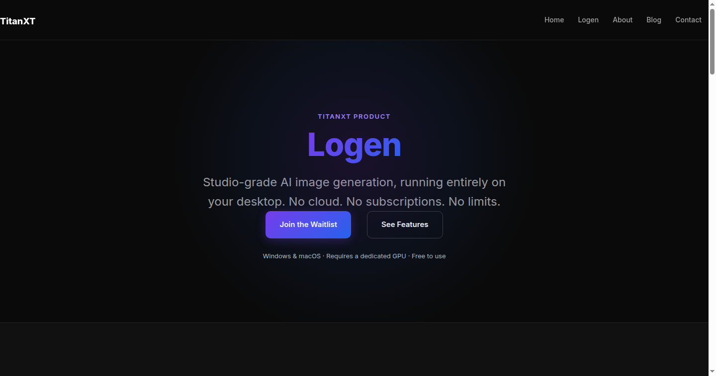 Logen product screenshot